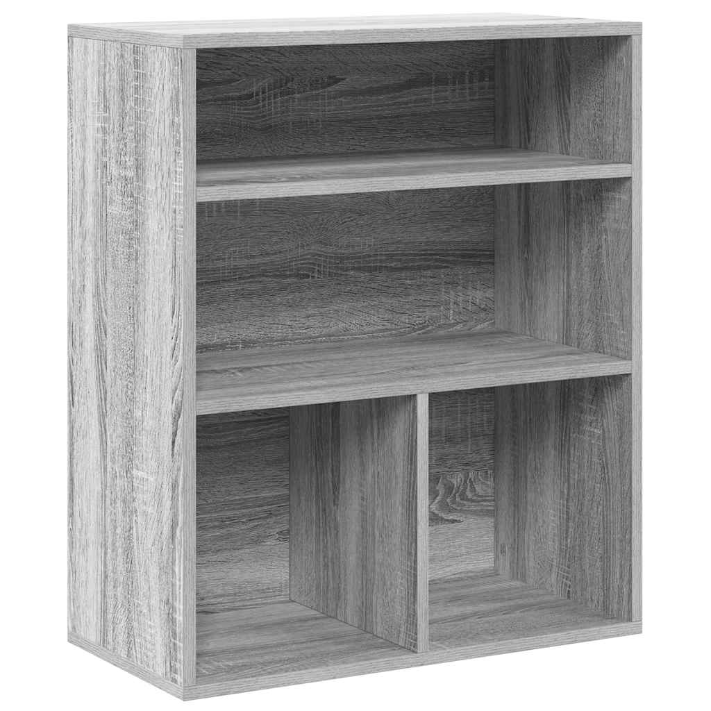 Biblioth Que Armoire De Livres Meuble De Rangement Sonoma Gris