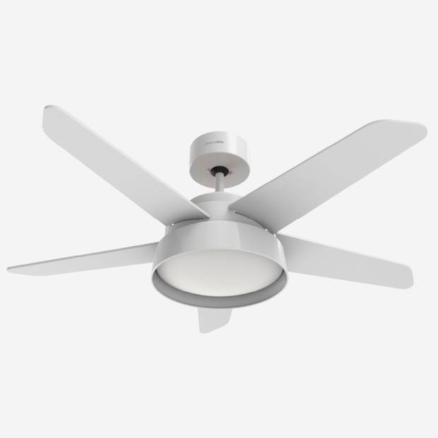 NARAI 6042W Ventilateur de plafond blanc avec pales réversibles Leroy