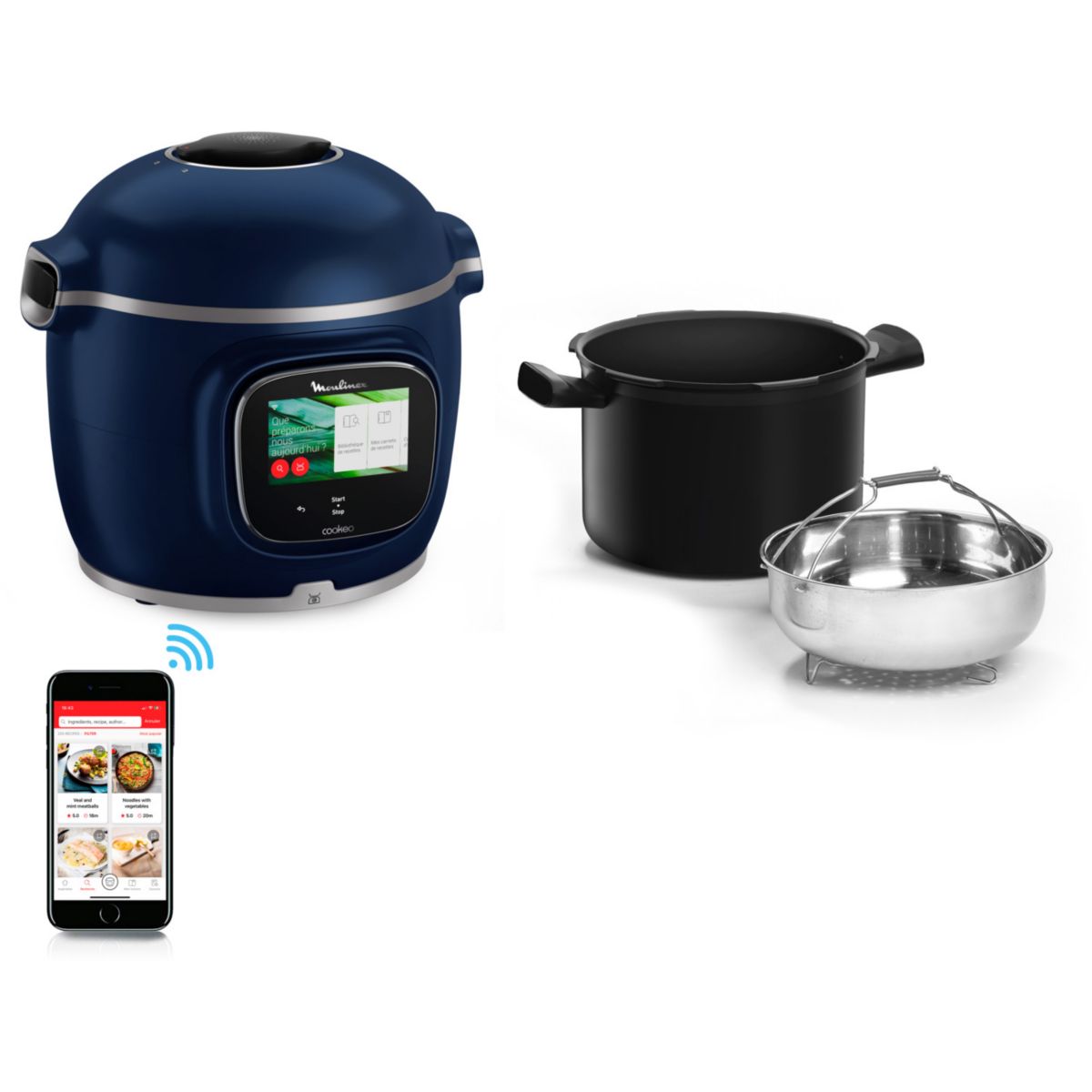 Cookeo Moulinex Cookeo Touch Wifi Pro Bleu Ce Leroy Merlin