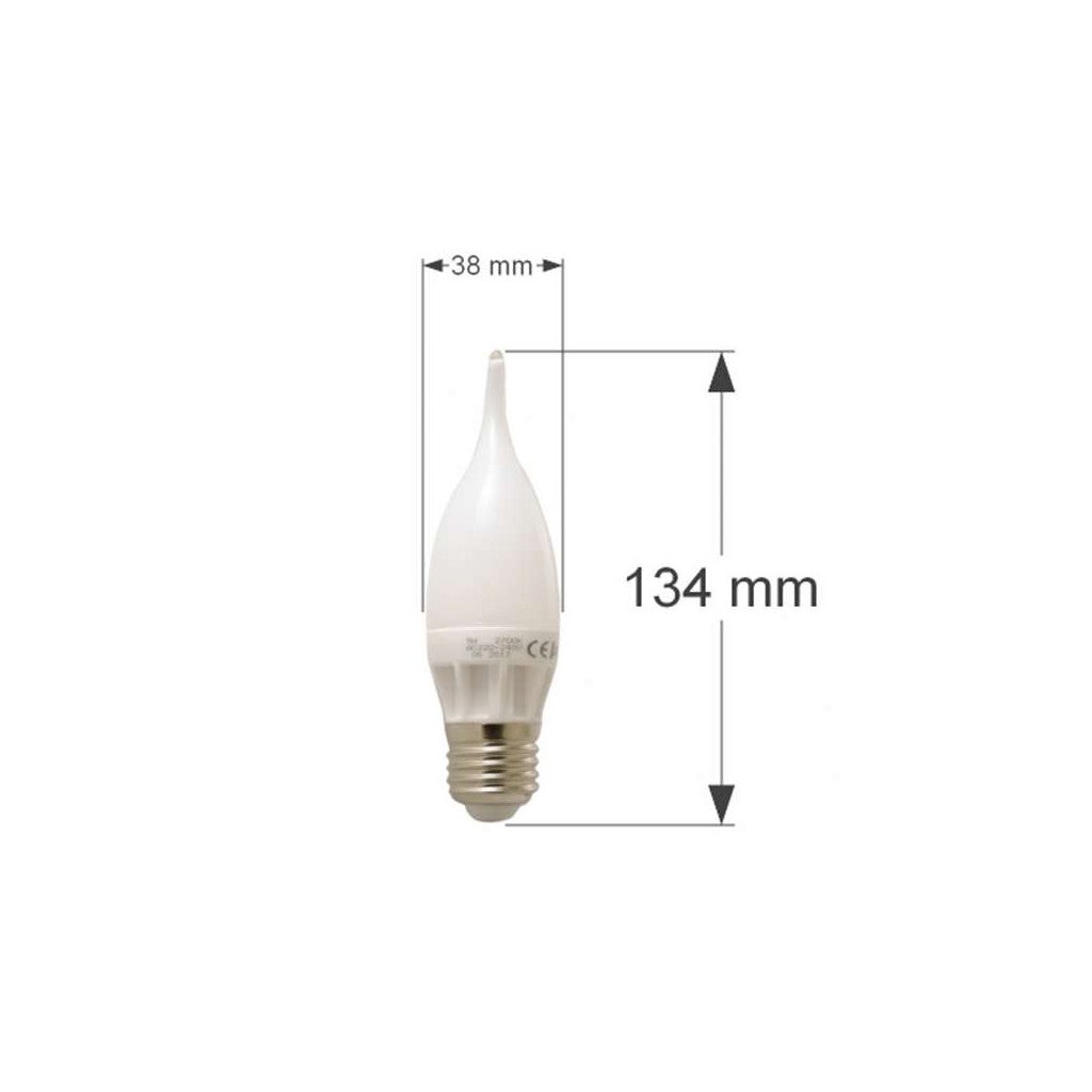 Ampoule LED E27 Flamme C30 Coup De Vent 5W 400lm 270 Blanc Naturel