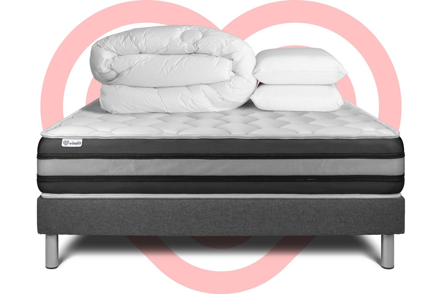 Matelas X Cm Vitalspring Zen Ressorts Ensach S Et M Moire De