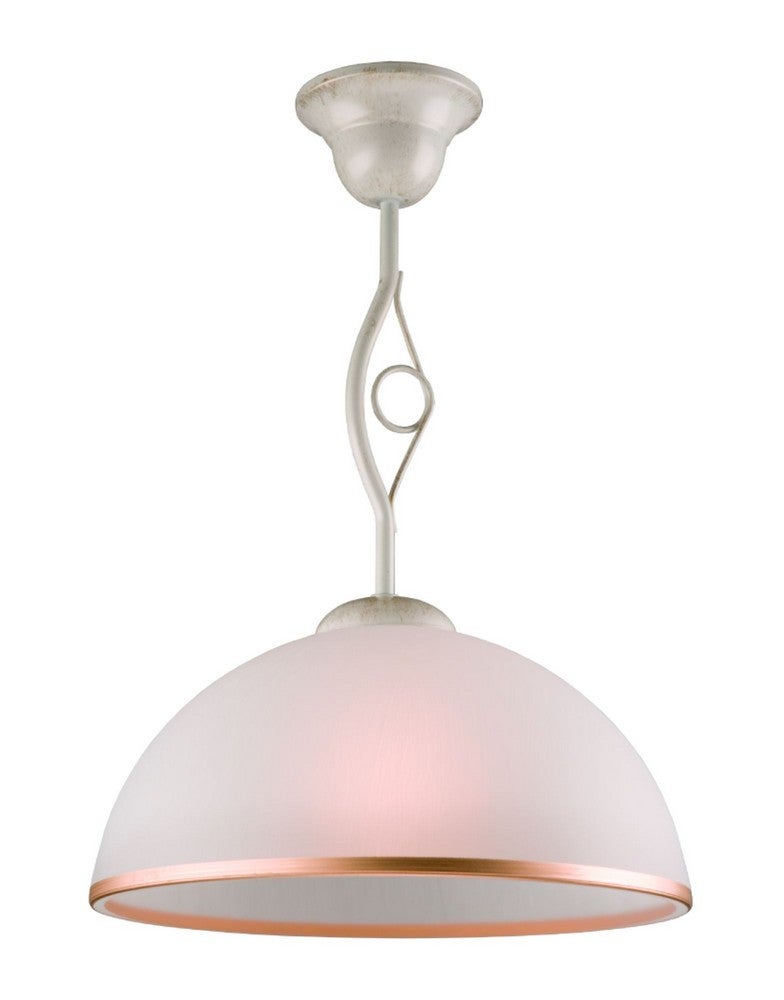 Lamkur Retro Plafonnier Dome Suspension Blanc 1x E27 Leroy Merlin