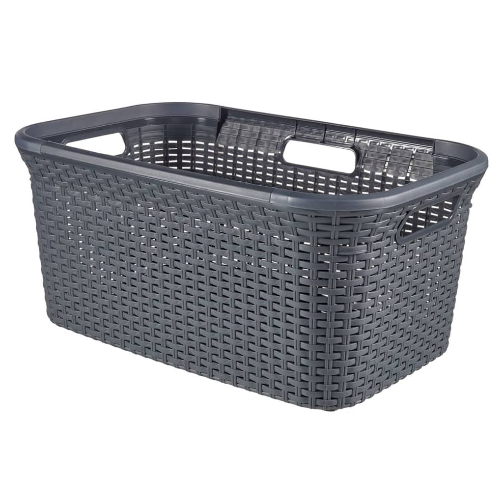 Curver Panier à linge Style 45 L Anthracite Leroy Merlin