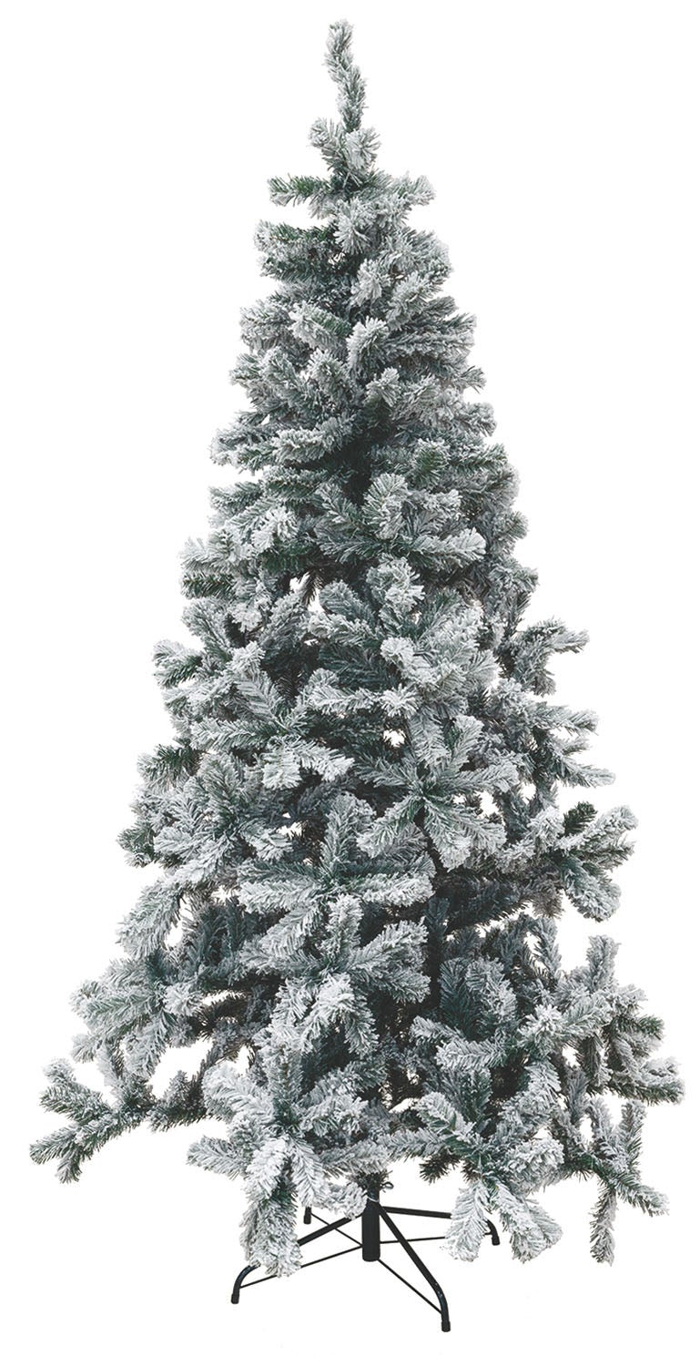 Firé de Noël enneigé de l arbre de Noël en PVC Leroy Merlin