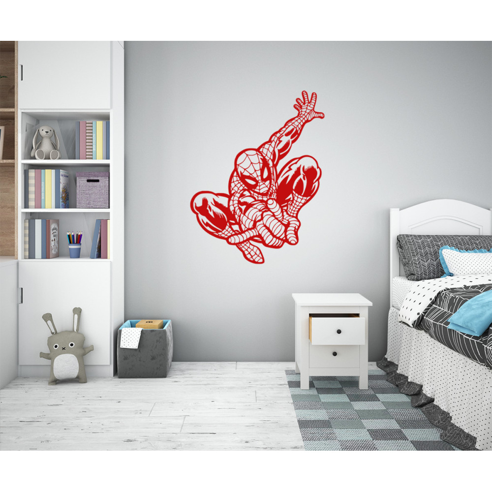 Spiderman Vinilo Adhesivo De Pared X Cm Color Rojo Leroy Merlin