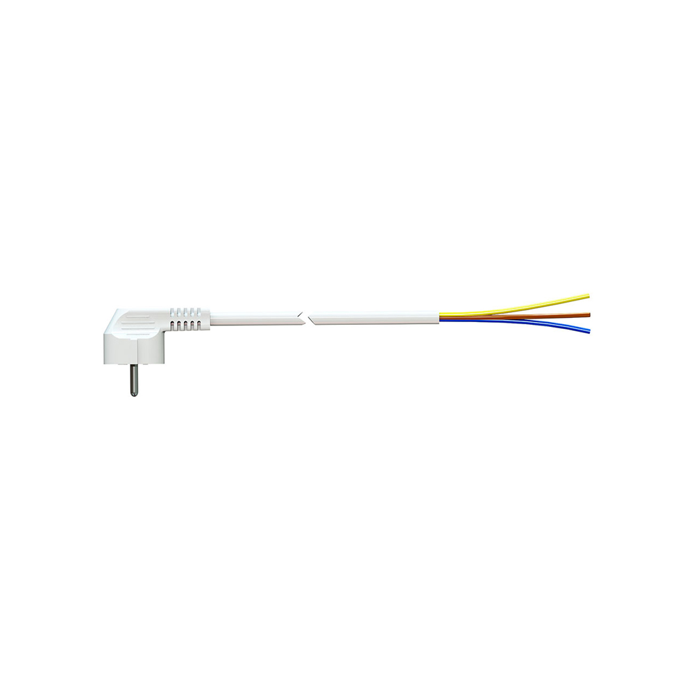 Cable Con Clavija Schuko 2m 3x1 5mm 4 8mm 16a 250v T Tl Blanco Solera