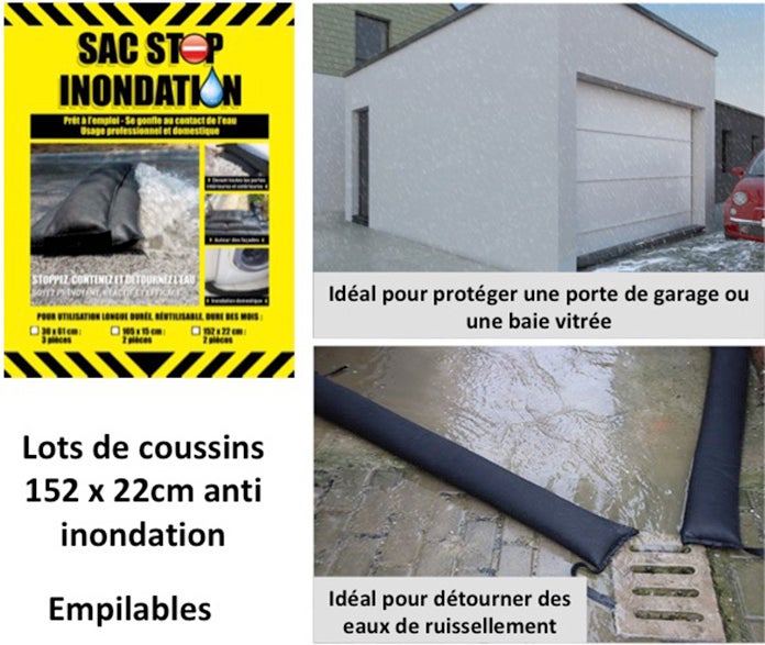 3 Lots De 2 Sacs De Protection Contre Les Inondations Soit 6 Sacs 152