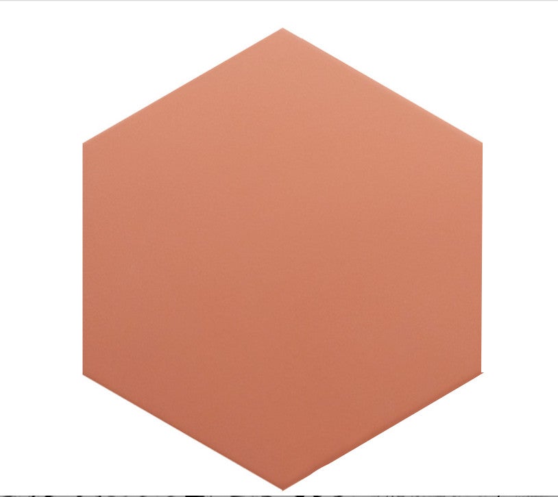 Carrelage Sol Mur Hexagonal Uni Terracotta X Cm Coimbra Warm