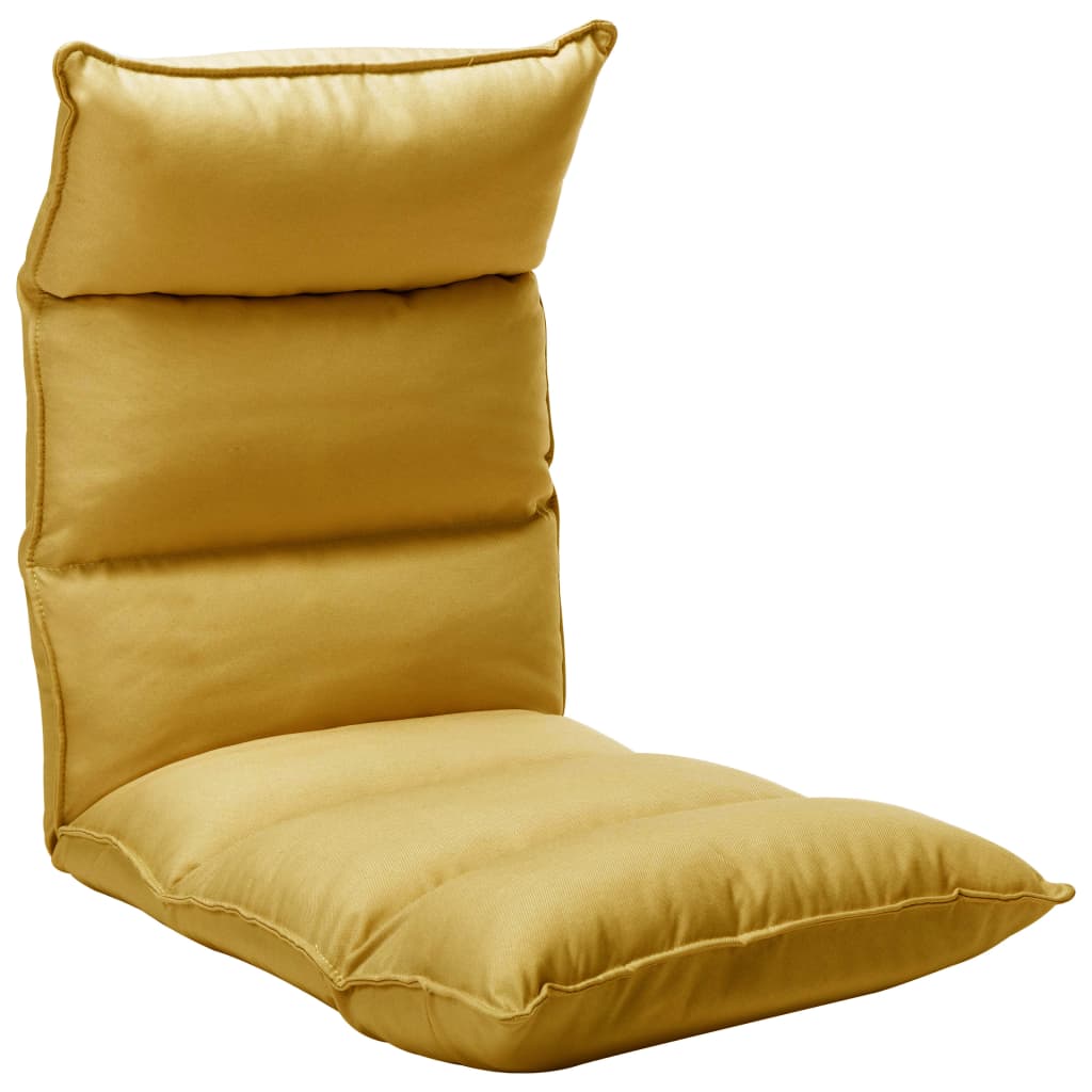 Chaise De Salon Chaise Pliable De Sol Jaune Moutarde Tissu Cfw