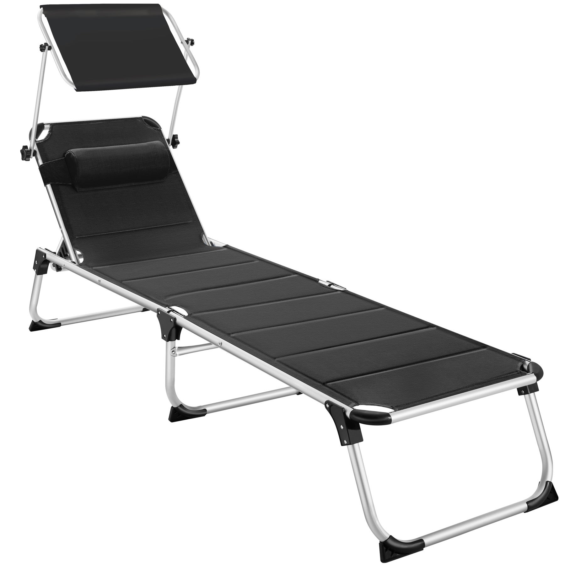 Tectake Bain De Soleil Transat Chaise Longue Rembourrage Pais Pliable