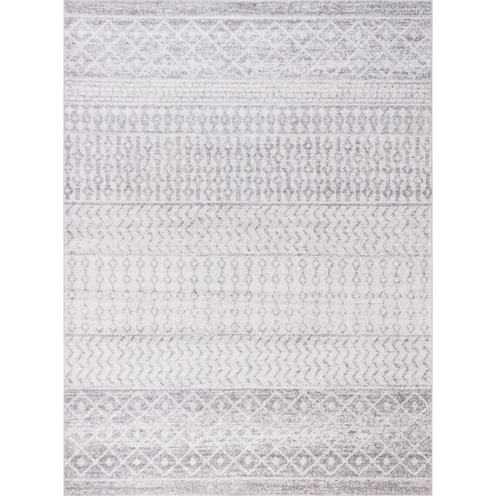 SURYA Alfombra Escandinava Bohemia Gris Blanco 160x230 Leroy Merlin