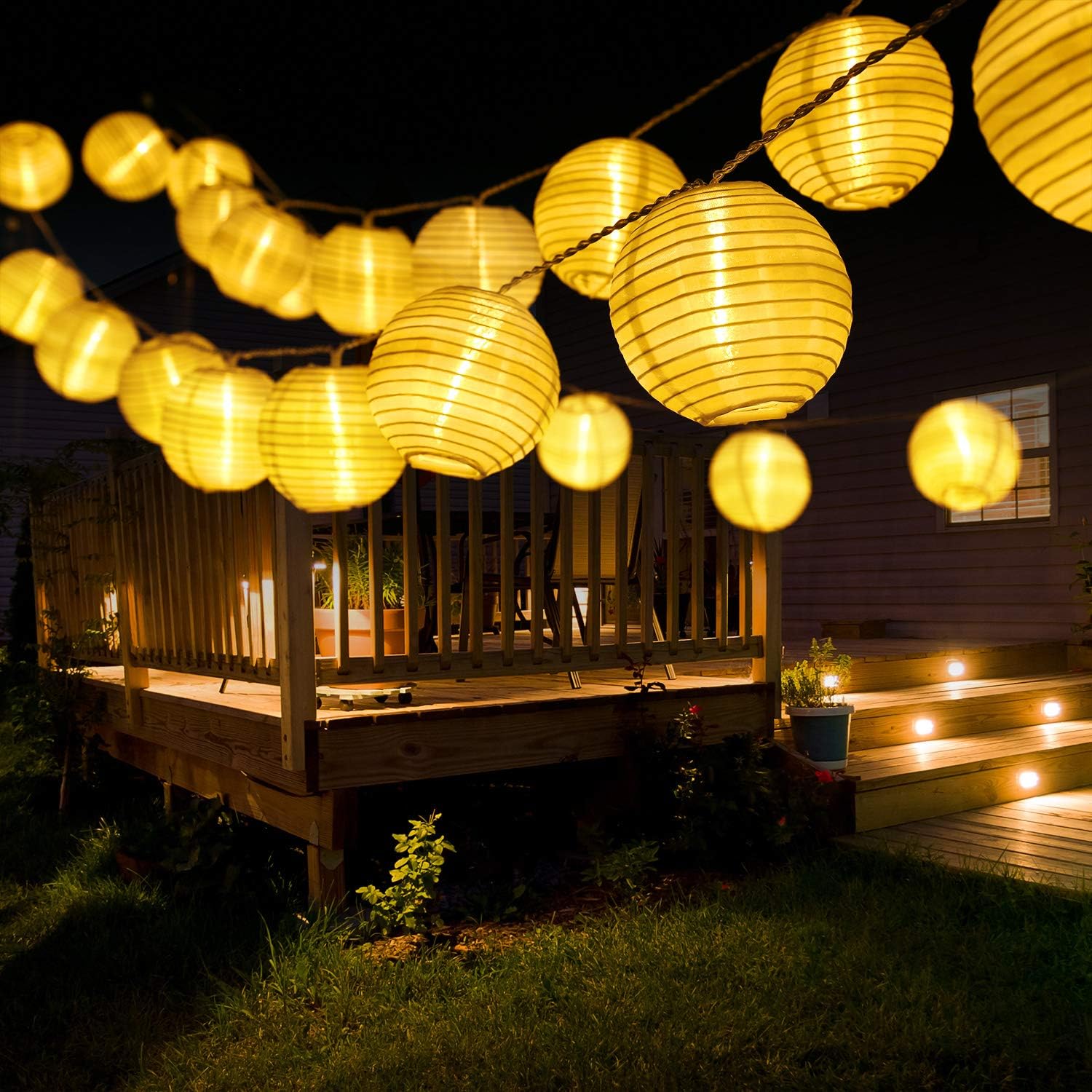 Guirlande Lumineuse Solaire Ext Rieure M Led Lampion Exterieur