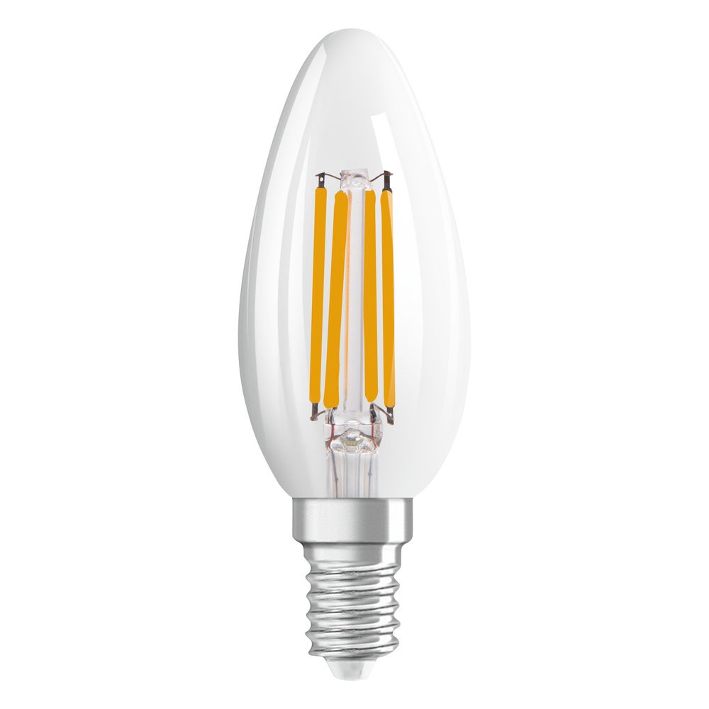 Ledvance Classic LED E14 Bougie Filament Claire 4 8W 470lm 827 Blanc