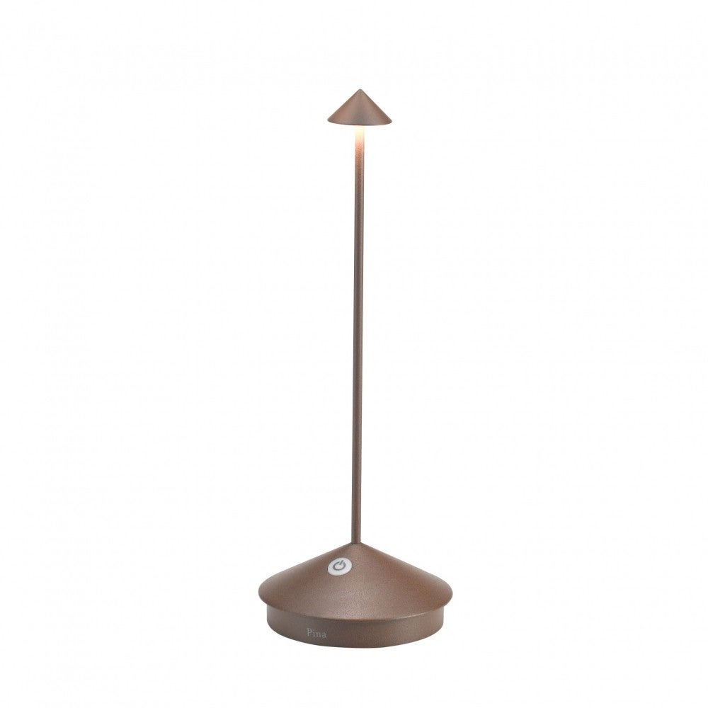 Lampe De Table Led Pina Pro Corten Rechargeable Et Dimmable Sans Fil