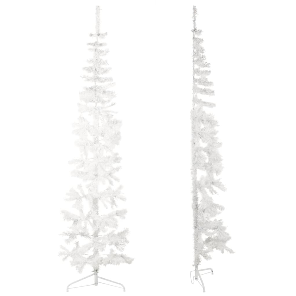 Demi Sapin De No L Arbre De No L Artificiel Mince Avec Support Blanc