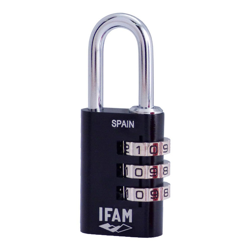 Cadenas col combi30 noir 30mm arc à5mm avec combinaison ifam