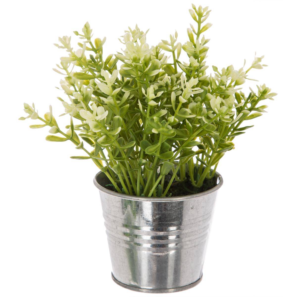 Plante artificielle pot en métal H17 cm Atmosphera créateur d