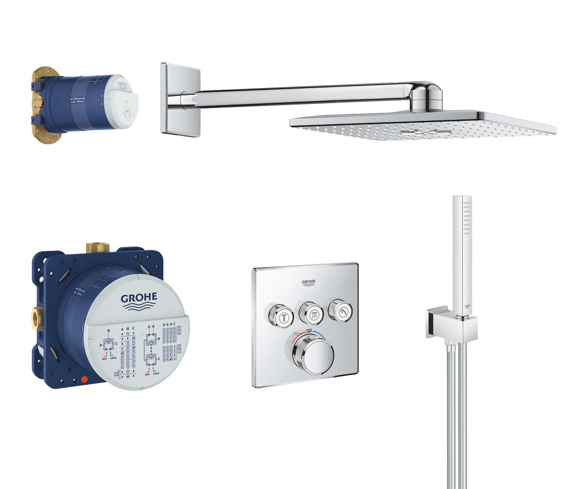 Grohe Grohtherm Smartcontrol Perfect Set De Douche Avec Rainshower