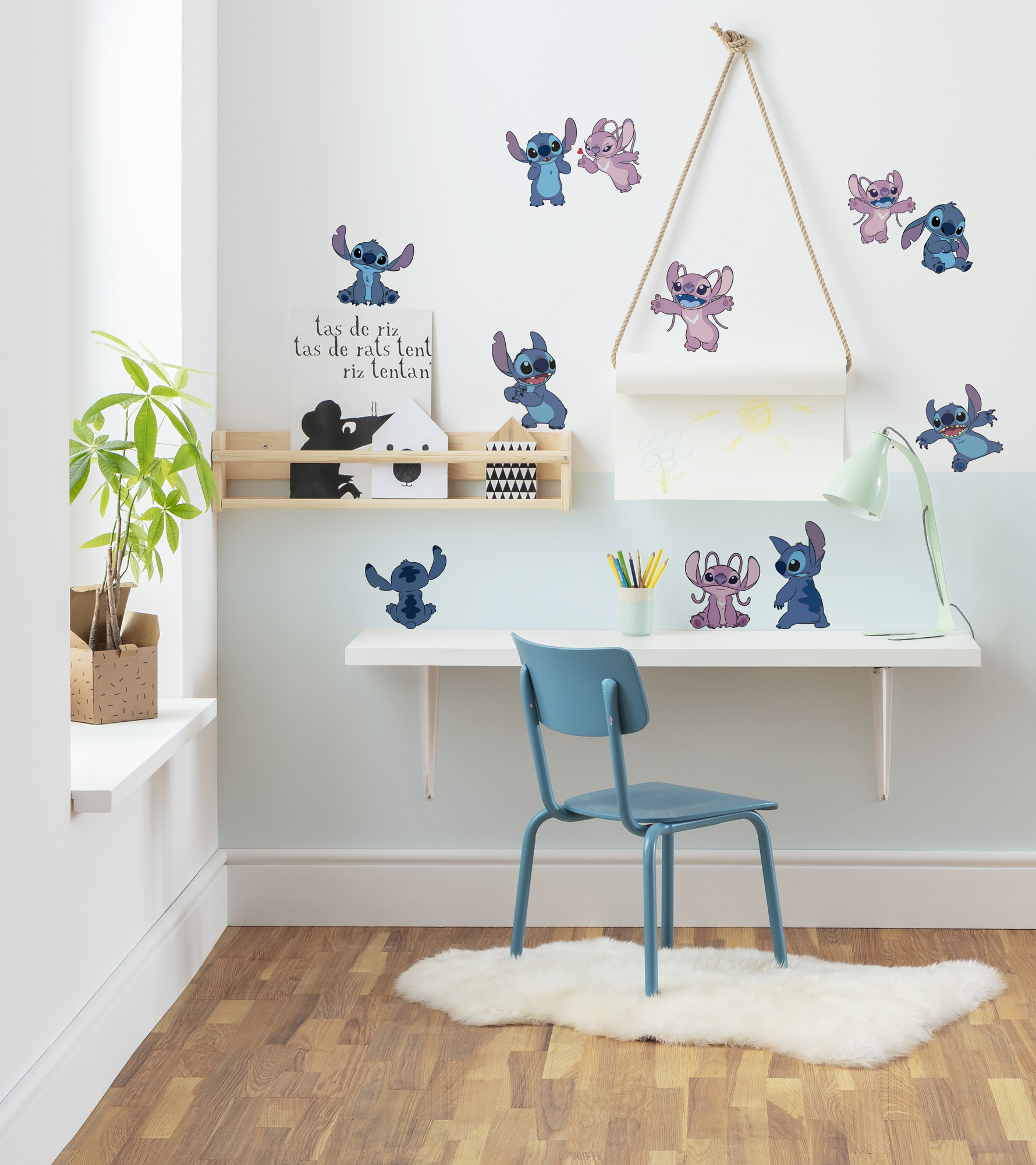 Vinilos Decorativos De Komar Disney Stitch And Angel Happy