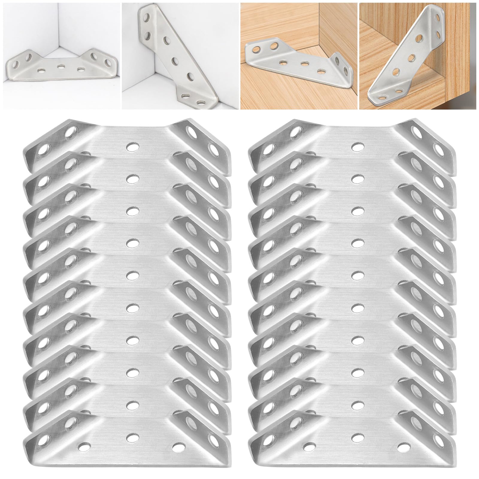 Connecteur D Angle De Meuble Universel En Acier Inoxydable Avec Vis