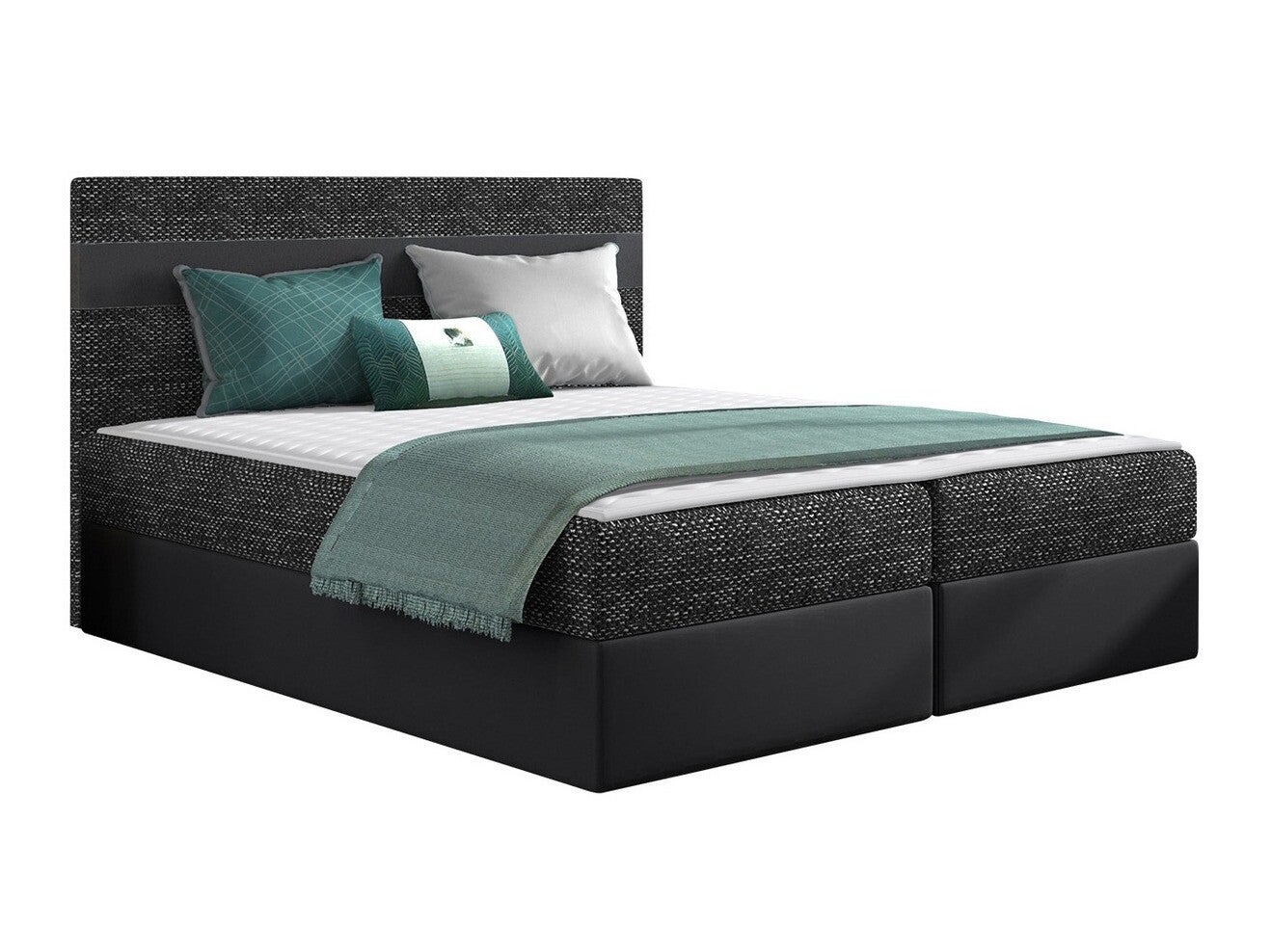 Cama Continental Memphis 101 Continental Doble Negro 160x200 Tapiz