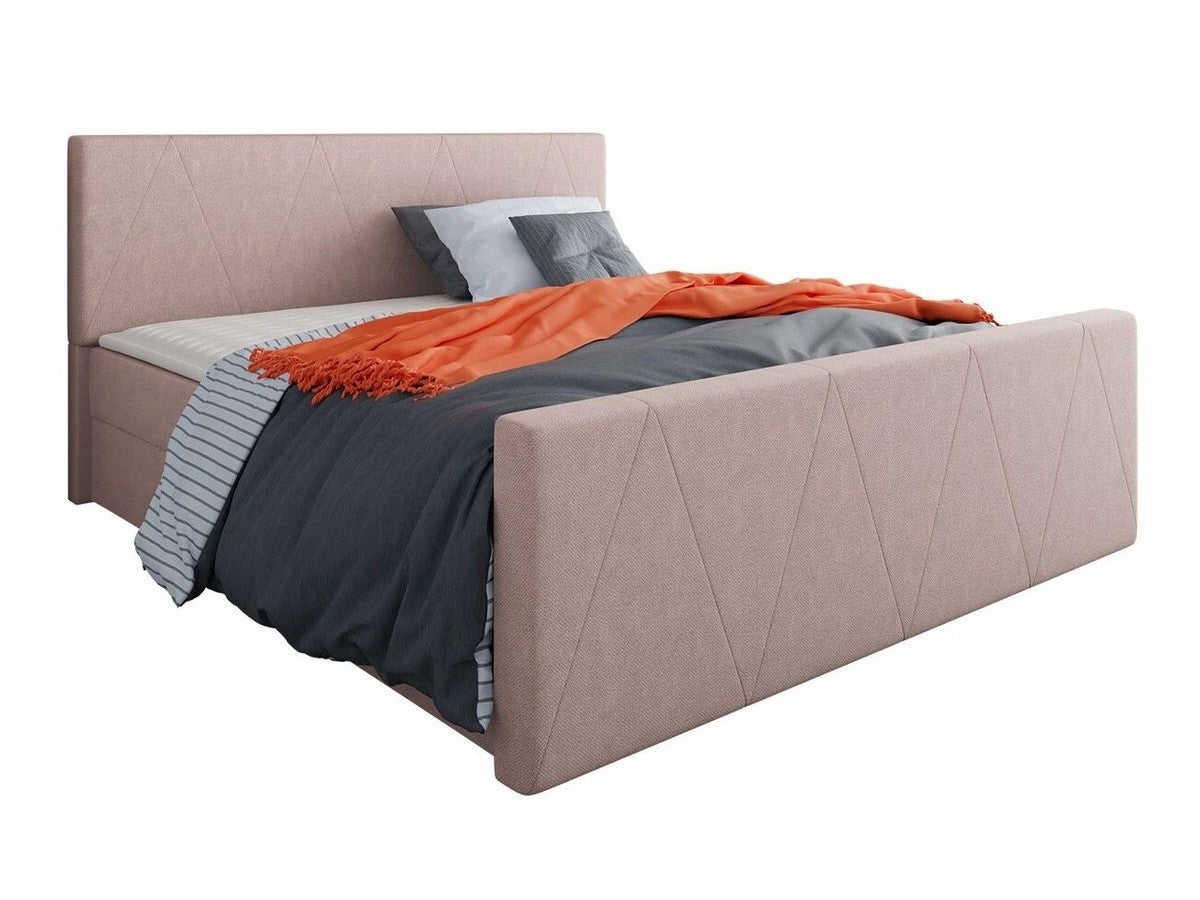 Cama Continental Memphis Doble Continental Rosa X Tapiz