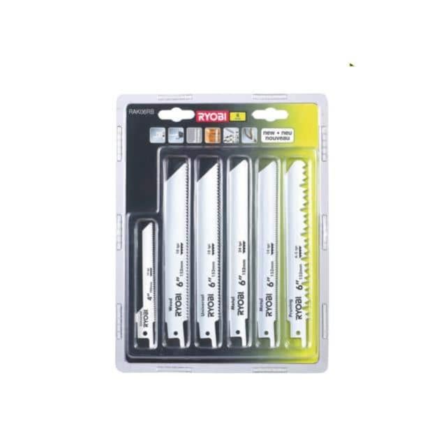 Pack De 6 Lames Scie Sabre Ryobi Oneplus Universelles Bois Et Metal 100 152 Mm Rak06rb Leroy Merlin