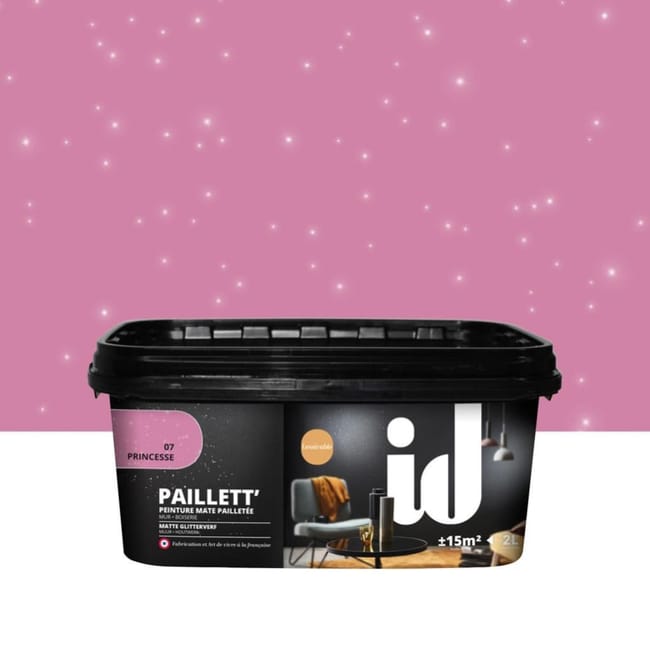 Peinture à effet, Paillett', rose princesse, 2 l | Leroy Merlin