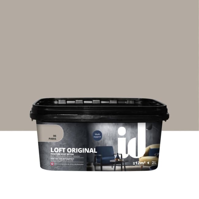 Peinture A Effet Loft Beton Original Id Paris 2 L Leroy Merlin