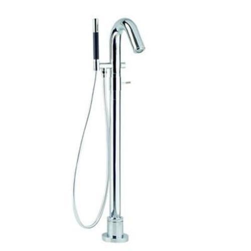 Robinet Mitigeur Sur Pied Avec Douchette Cisal Step Pour Baignoire Ilot Design Chrome Leroy Merlin