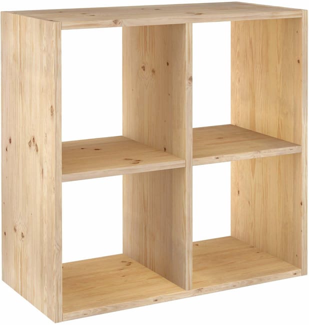 etagere cubes en bois brut dinamic 4 cases astigarraga leroy merlin