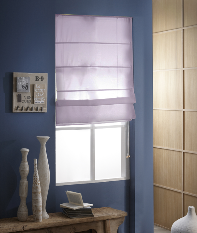 Madecostore Store Bateau Voile Uni Droit Violet L70 X H180cm Leroy Merlin