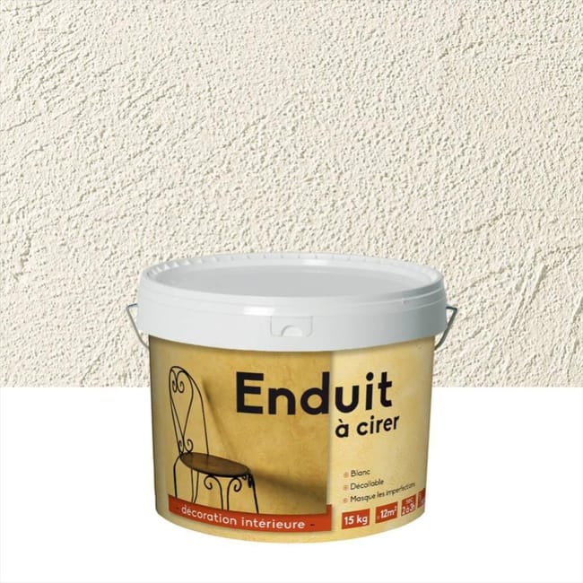 Peinture A Effet Enduit A Cirer Id Blanc 15 Kg Leroy Merlin