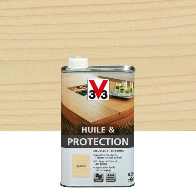 huile et protection meuble et objet v33 incolore mat 0 5 l leroy merlin