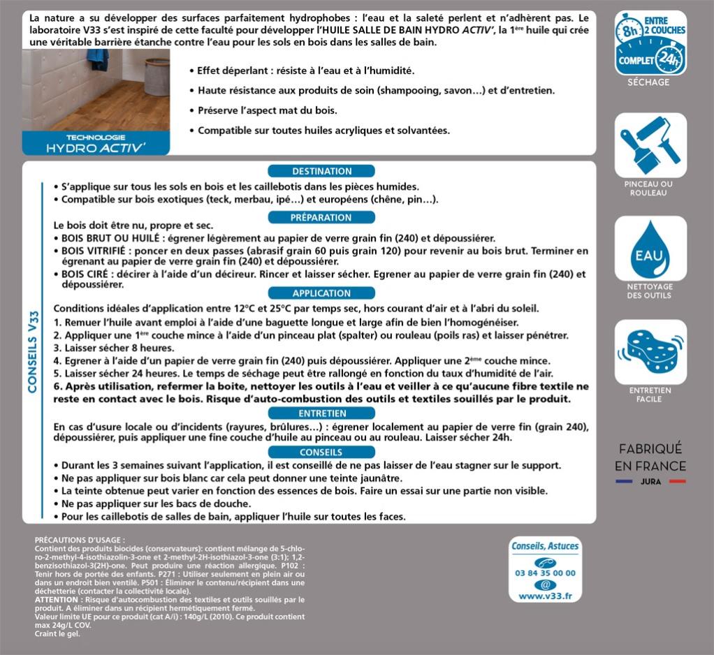 Huile Salle De Bains Parquet Barriere Etanche V33 Incolore Mat 0 75 L Leroy Merlin