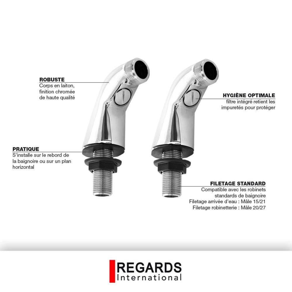 Lot De 2 Colonnettes Filtres Male Male 15 X 21 20 X 27 Mm Leroy Merlin