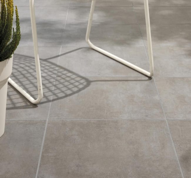 carrelage sol exterieur forte effet beton gris alma l 45 x l 45 cm leroy merlin