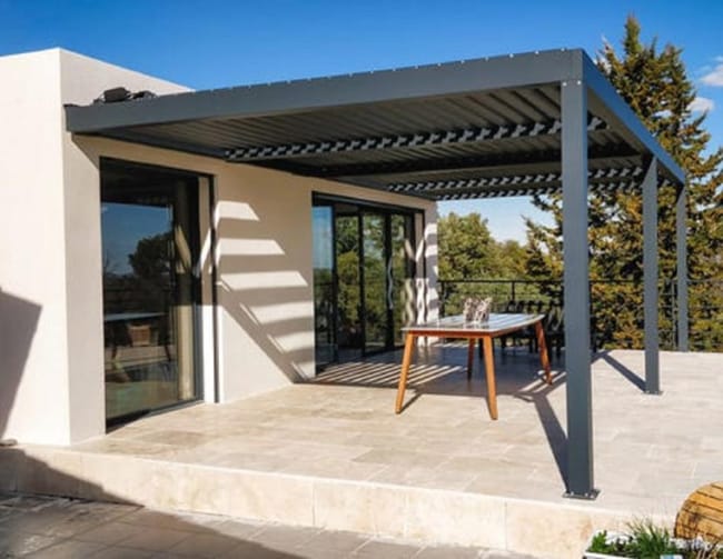 Pergola  adoss e Orient aluminium gris anthracite 18 m    Pergola  adoss e Orient aluminium gris anthracite 18 m