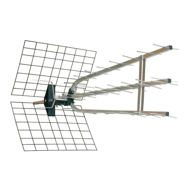 Antenne D'extérieur Trinappe Amplifiée 45 Db À Fiche F - Metronic 415042 |  Leroy Merlin