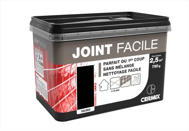 joint pate tout type de carrelage et mosaique noir 2 5m leroy merlin