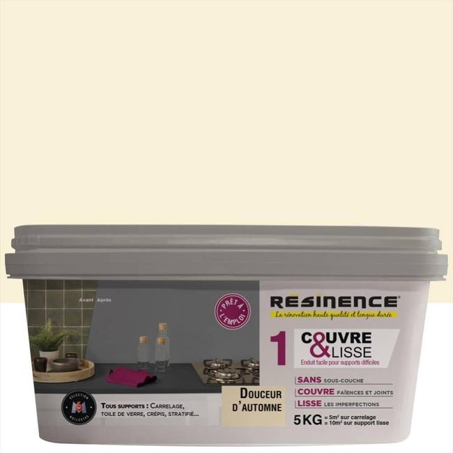 enduit couvre et lisse resinence douceur automnale leroy merlin