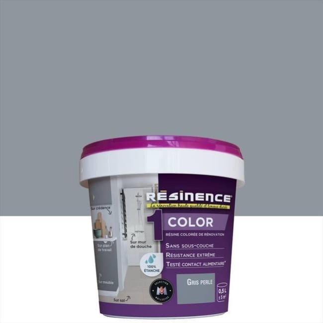 Résine colorée Color RESINENCE, Gris perle, 0.5 l | Leroy Merlin