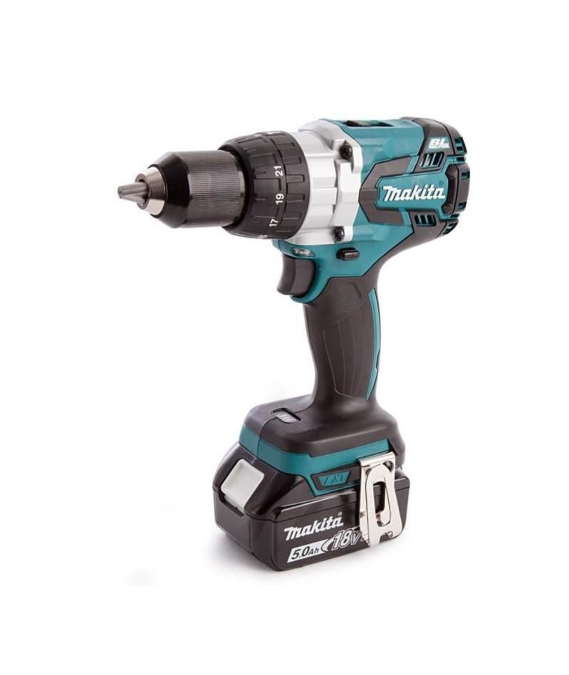 Perceuse Visseuse A Percussion 18v Li Ion 5 0ah Dhp481rtj 2 Batteries Leroy Merlin