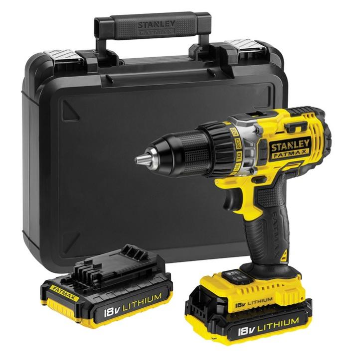 Stanley Perceuse Visseuse A Batterie 18v 2ah Li Ion 49 6nm Fmc600d2 Leroy Merlin