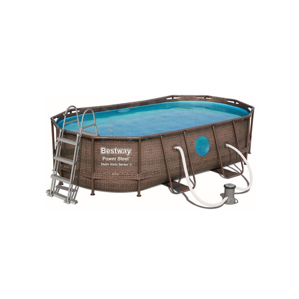 Bache Piscine Bestway Power Steel Ovale 4 27x2 50x1 00