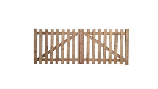 portail battant bois mimizan naturel l 350 x h 115 cm leroy merlin