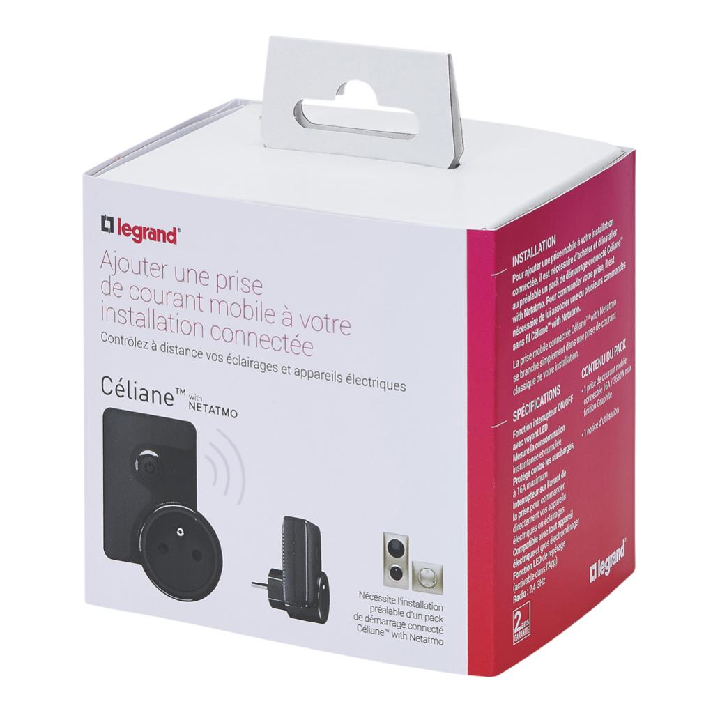 Prise mobile Celiane with netatmo, LEGRAND, graphite | Leroy Merlin
