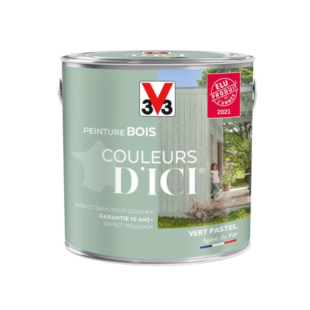 Peinture bois extérieur Couleurs d'ici® V33, vert pastel velours 2 l ...