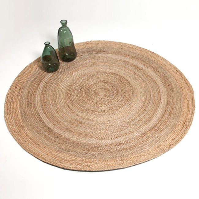 Tapis  Rond Moka Bois Clair  Jute  Diam tre 200 Cm   Tapis  Rond Moka Bois Clair  Jute  Diam tre 200 Cm