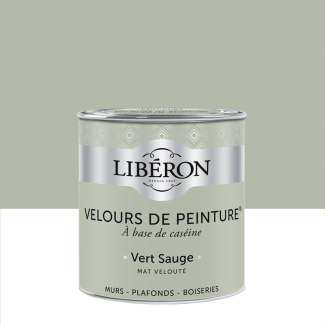 Peinture mur, boiserie, radiateur LIBERON vert sauge velours 0.5 l | Leroy  Merlin